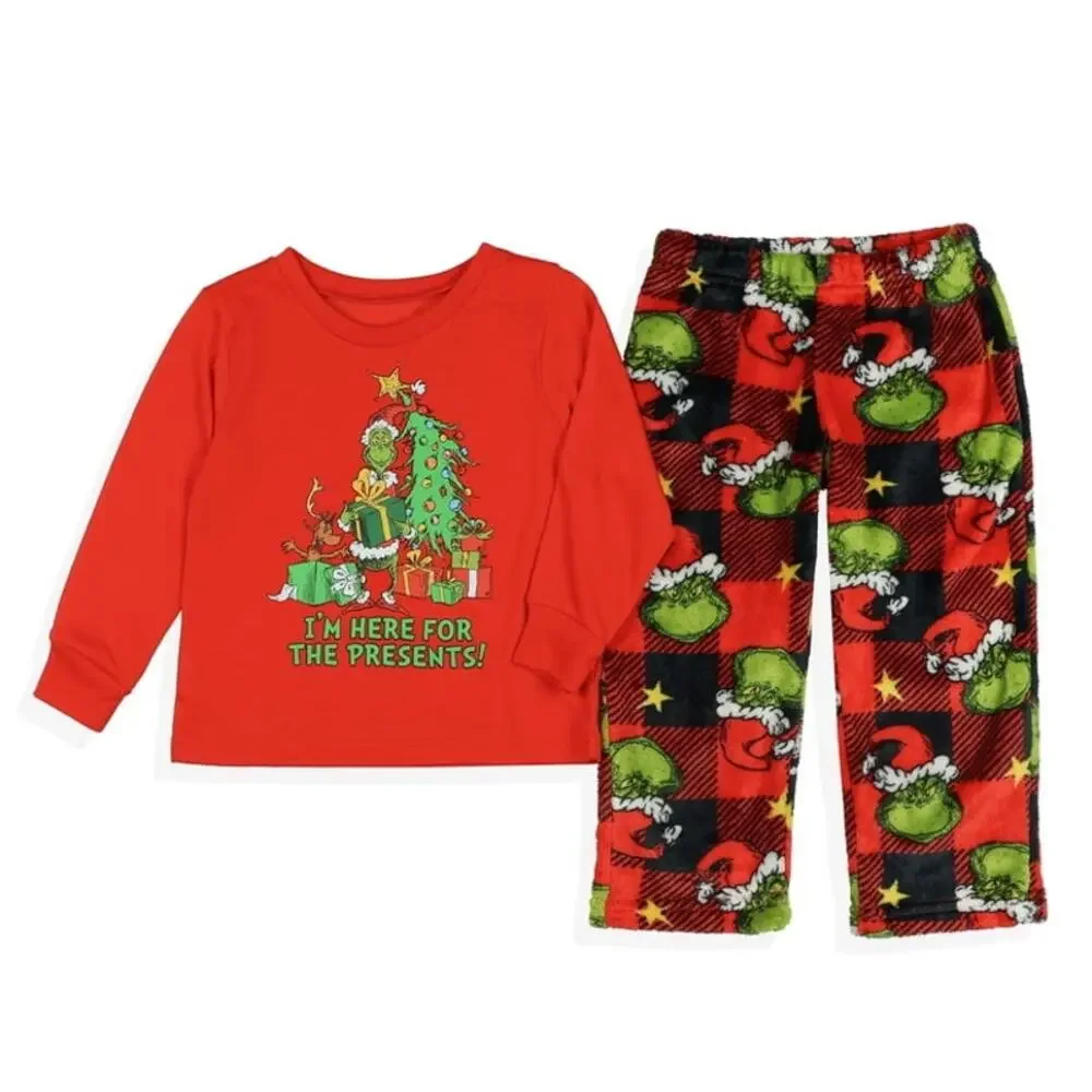 NEW! Size 4T Dr Seuss The Grinch Pajamas Buffalo Plaid Matching Family Sleepwear